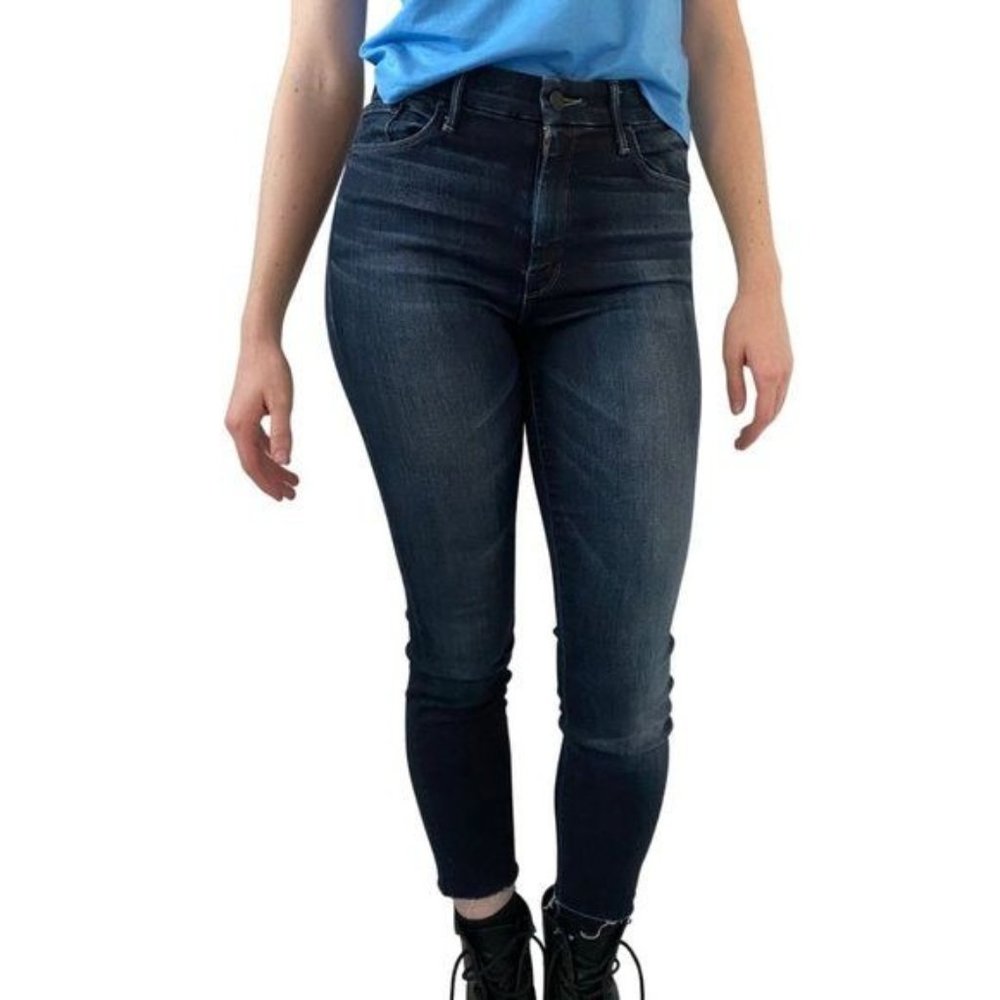 Mother Denim High-waisted Looker Ankle Fray Jeans